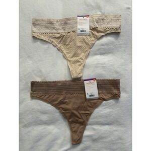 NEW Warners No Pinching No Problems Lace Thong RX5101J Women Size 2XLarge 2 Pair